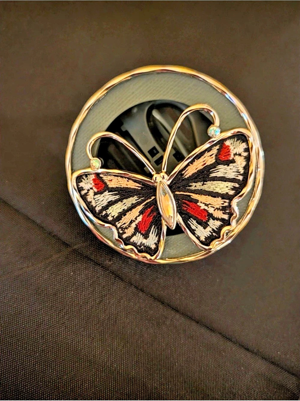 Bath & Body Works Embroidered Butterfly Car Fragrance Holder